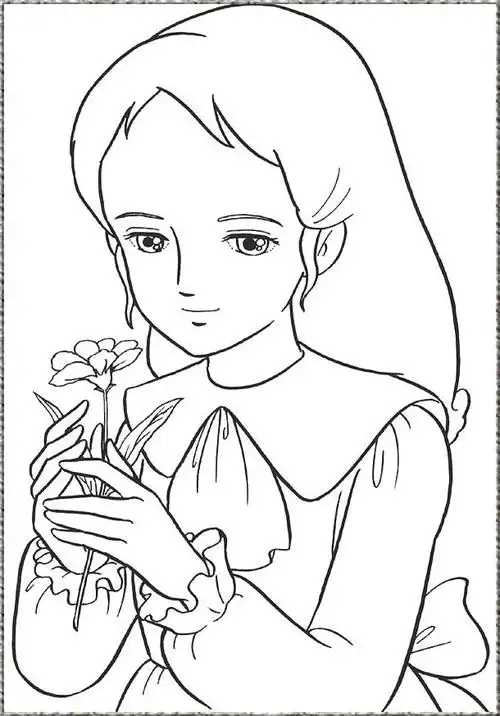 可爱的小公主儿童画小公主铅笔画小公主