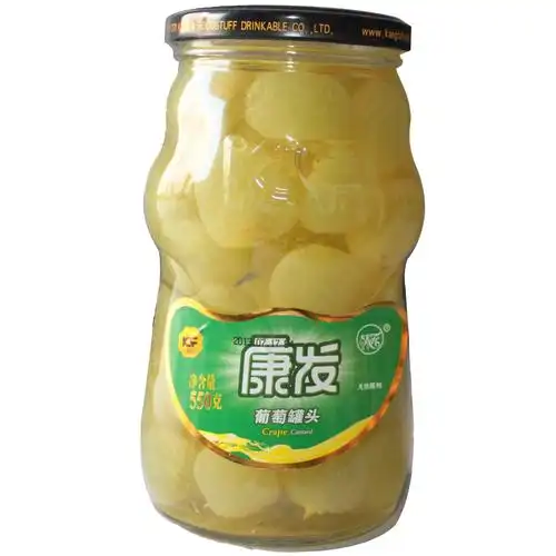 康发食品 水果果肉罐头 绿色健康食品 葡萄罐头批发