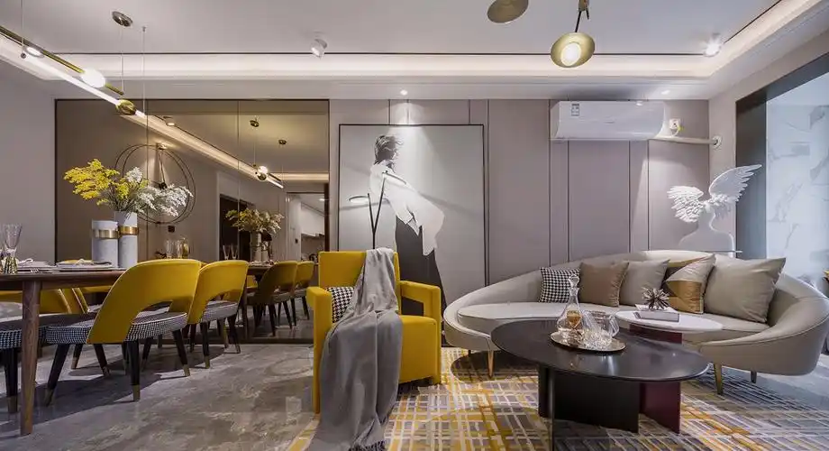 江门装修案例现代轻奢风格室内装修效果图江门五邑碧桂园三居136平方