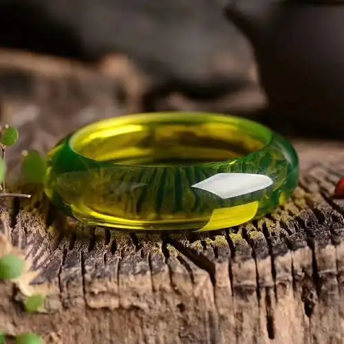 一代多米尼加天然蓝珀手镯墨西哥高蓝净水贵妃琥珀手饰