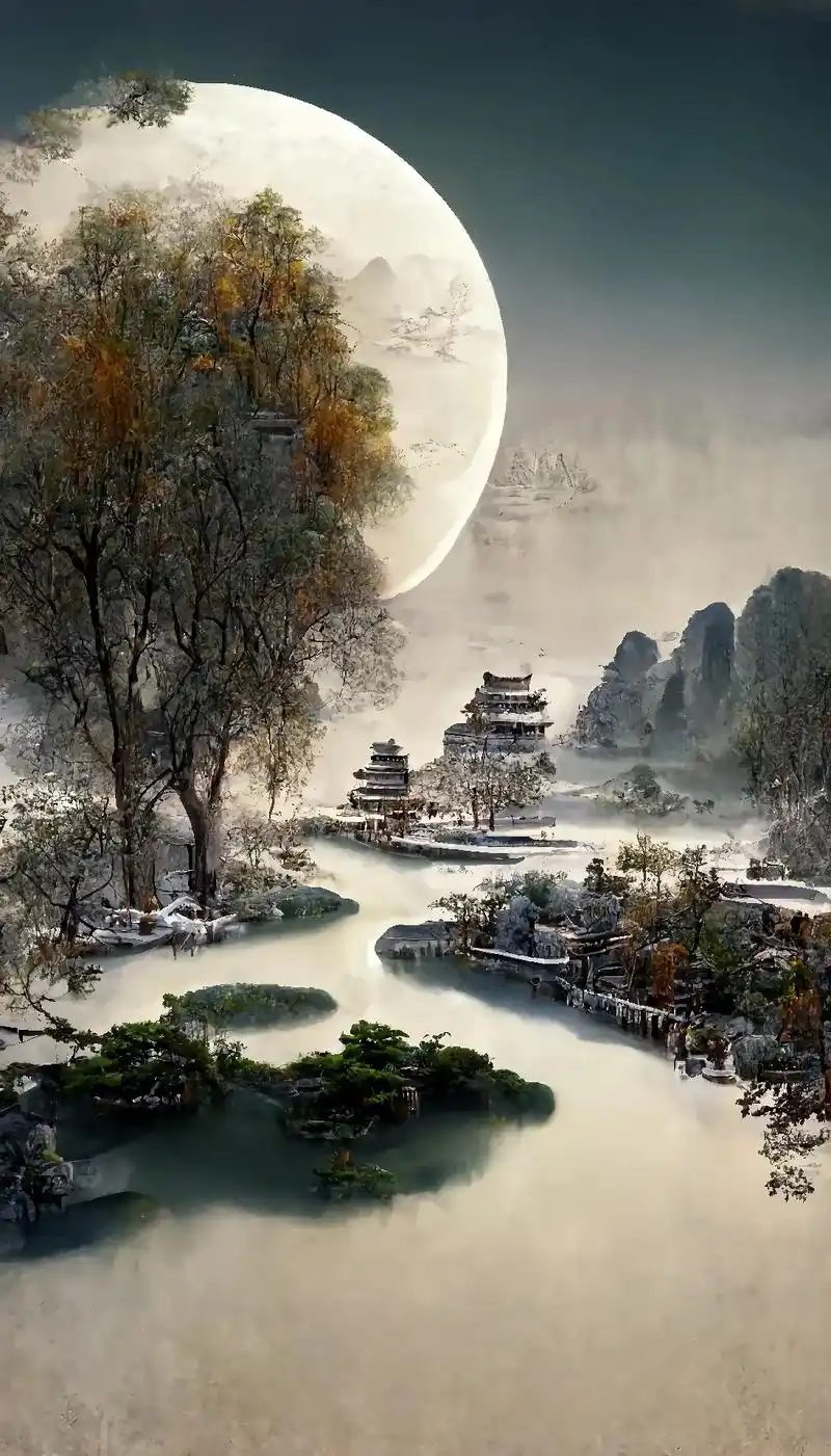 用你现有文化描述此景#国风古韵  #唯美意境 #人间仙境美如 - 抖音