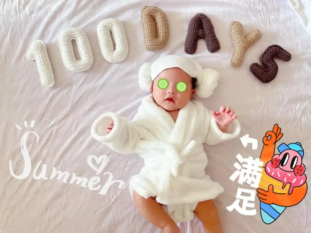 百岁岁 #艺术照 #宝宝百天 #家里拍写真 去影楼怕太折腾 - 抖音