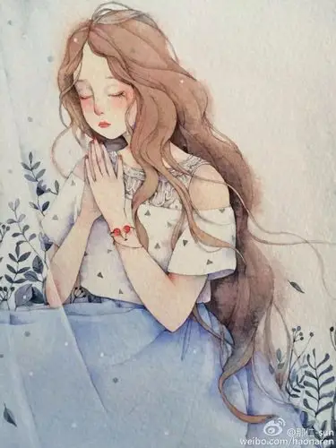 意境 插画 女生头像 高清壁纸 卡通壁纸 人物 森系 清新 聊天壁纸