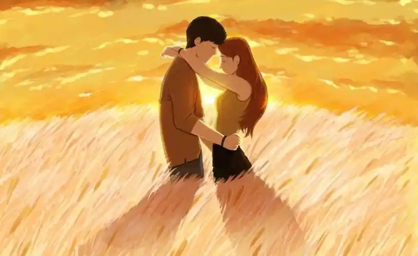 撒狗niang啊超甜的情侣插画往后余生请转给她他