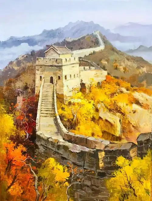 万里长城油画