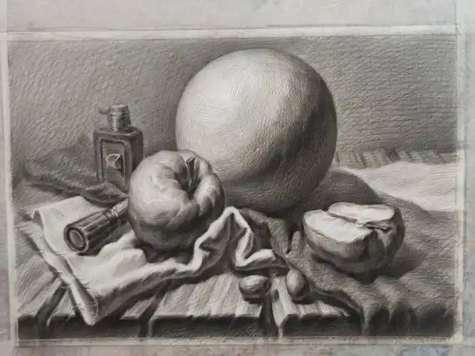 素描静物组合画法