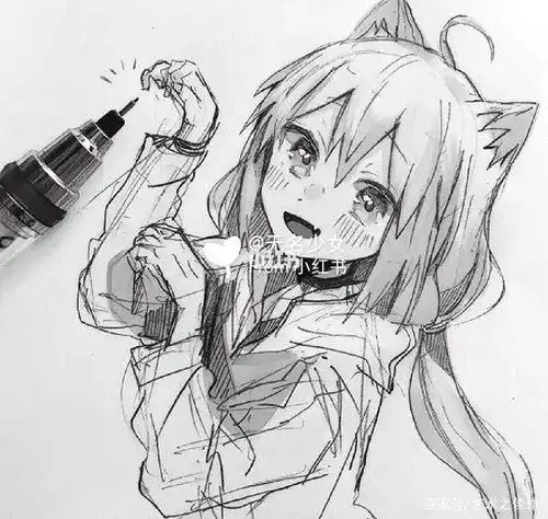 超详细人物素描教程动漫人物铅笔画作品素描动漫手绘满足了我二次元的