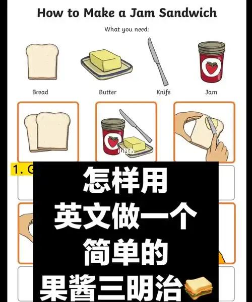 口语稿  #英语口语  #三明治  #亲子英文  #做饭