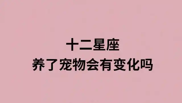 十二星座养了宠物会有变化吗,天蝎座就像对待自己的爱人一样?