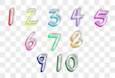 高清图片数字1到10艺术字高清图片创意数字积木六一儿童节高清图片