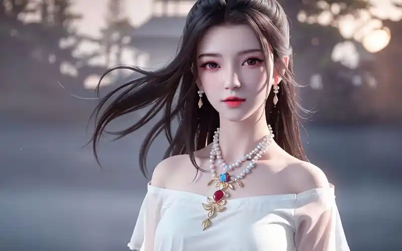 国漫女神4k高清壁纸:一袭白裙的柳眉,颜值不输女主