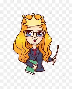 教师节q版卡通可爱教书女老师手1717