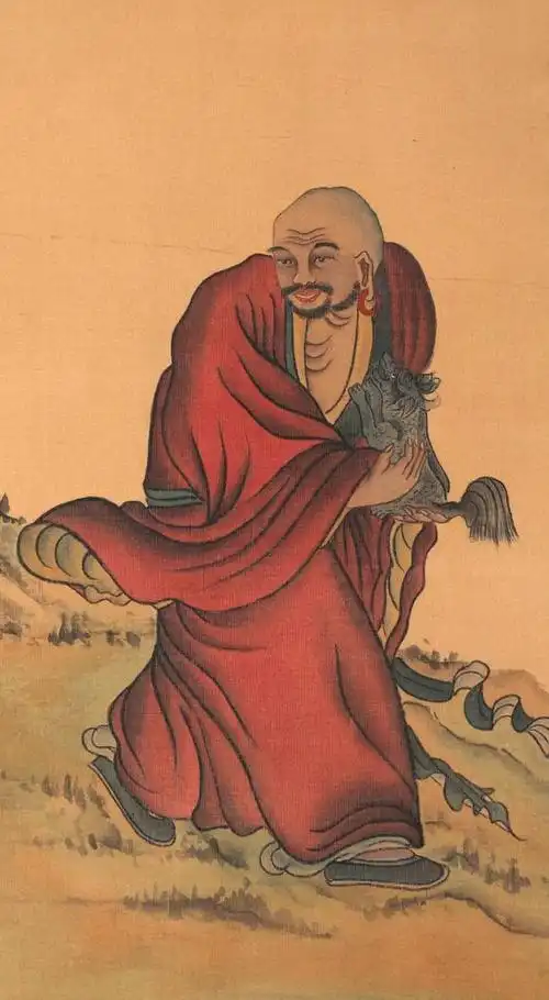 丁观鹏红衣罗汉图