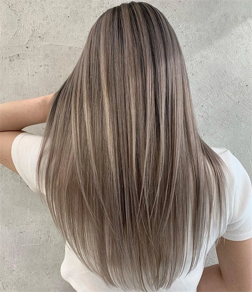 仙气直发染发范本热门款巴黎画染直发