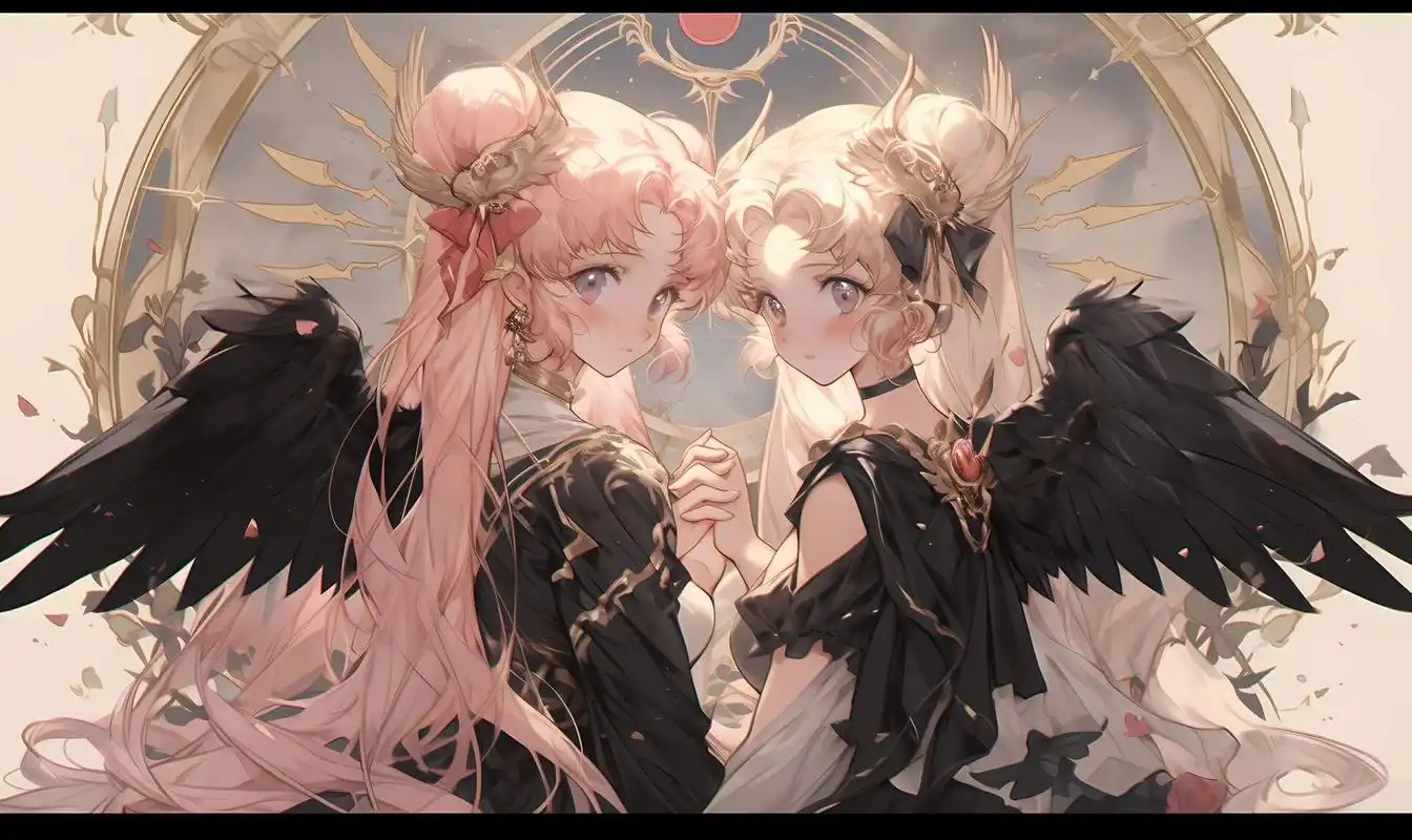 电脑壁纸|美少女战士|黑翼双生  三联7715取图