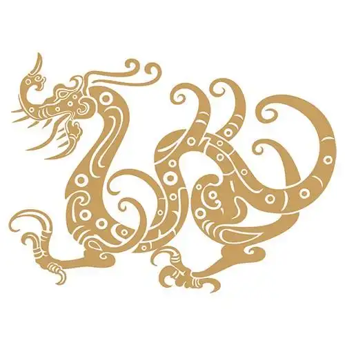 金色龙图腾传统矢量素材图片