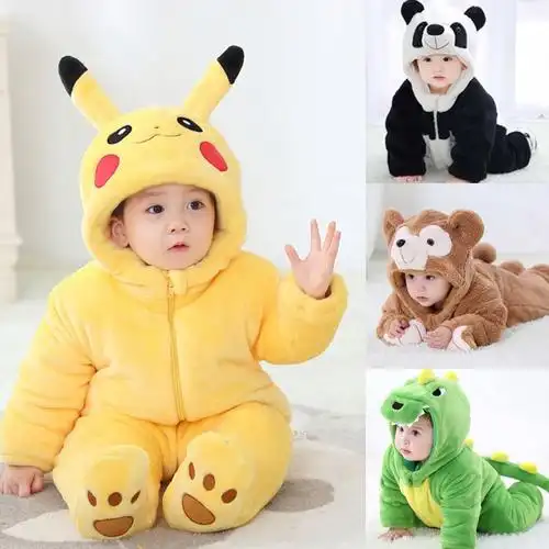 冬季婴儿连体衣加厚保暖哈衣男女宝宝棉衣爬服03岁1儿童外出抱服