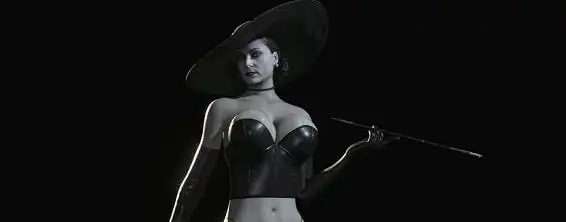 生化危机8村庄吸血鬼夫人丰满黑胶束身装mod