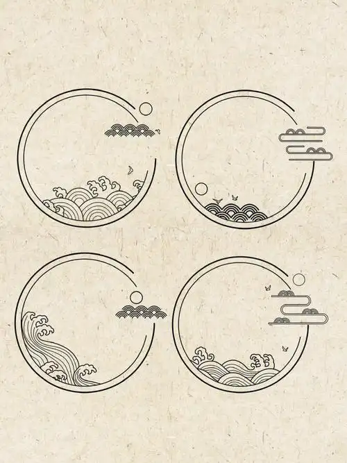 笔记灵感今天线稿练习的是水纹装饰图案喜欢的朋友自己保存哦!