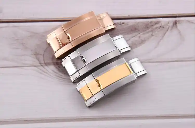 适配劳力士余文乐同款氟胶带绿黑水鬼迪通拿白金游艇橡胶表带21mm