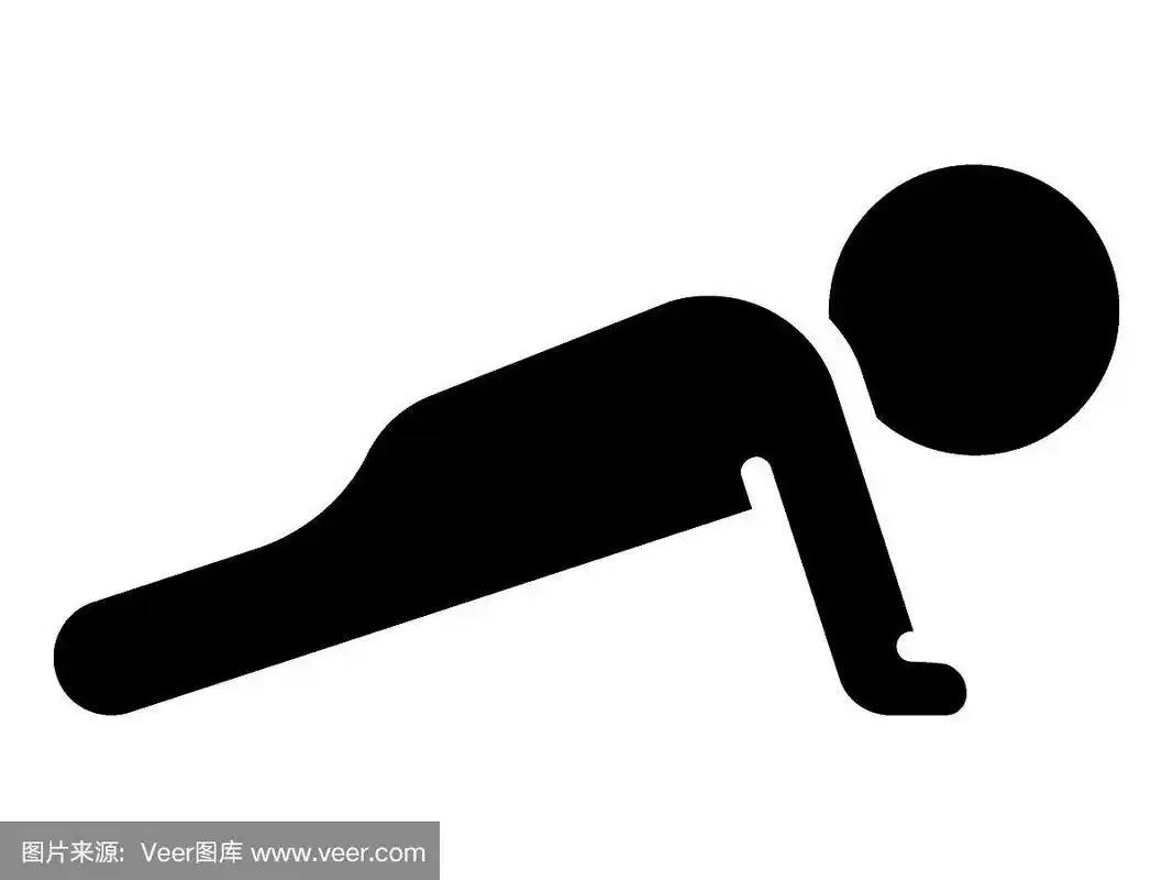 俯卧撑,男人,计算机图标,水平画幅,绘画插图