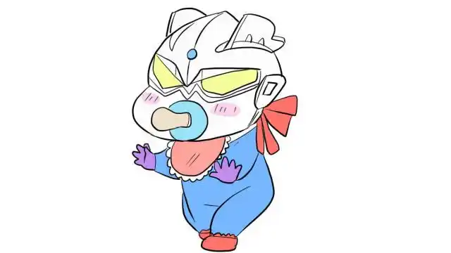 可爱的小赛罗奥特曼儿童卡通简笔画