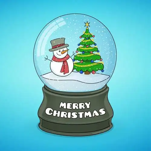 写美篇就让我们画一个水晶球,感受一下北方大雪纷飞的冬天吧