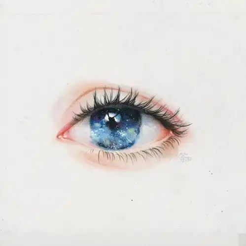 插画教程眼睛手绘教程绘制星空之眼小教程