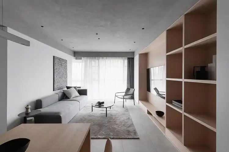 成都极简风装修设计,灰白与原木的碰撞,自然宽敞,极度舒适_房产资讯