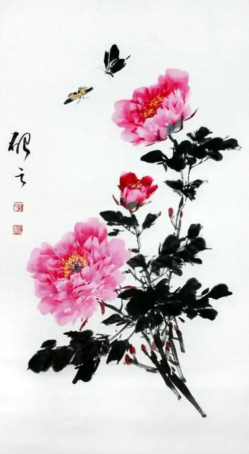 国画牡丹-堆糖,美好生活研究所