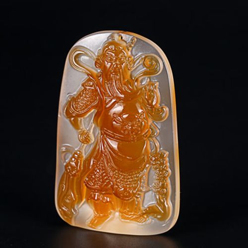 珠宝严选 【每日漏】虎薇玛瑙关公挂件吊坠男女款 送礼推荐