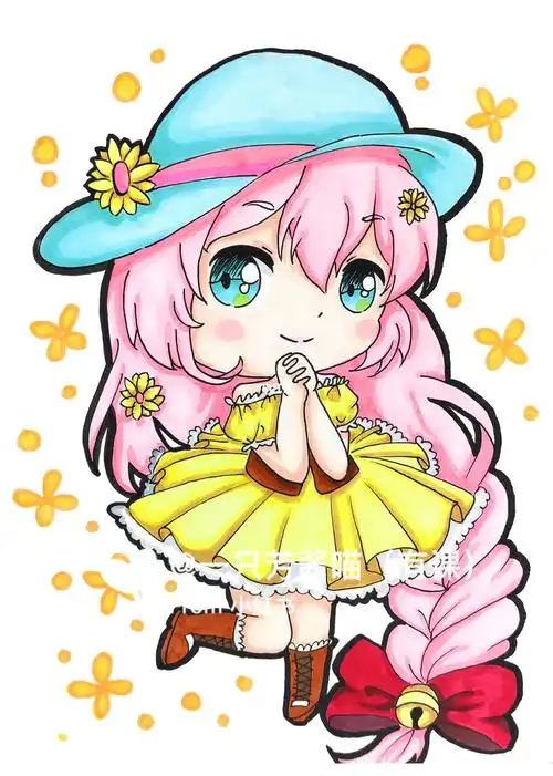 q版动漫少女/可爱女生/马克笔绘画/绘画分享