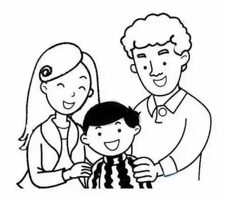 幼儿园小班画爸爸妈妈和我简笔画