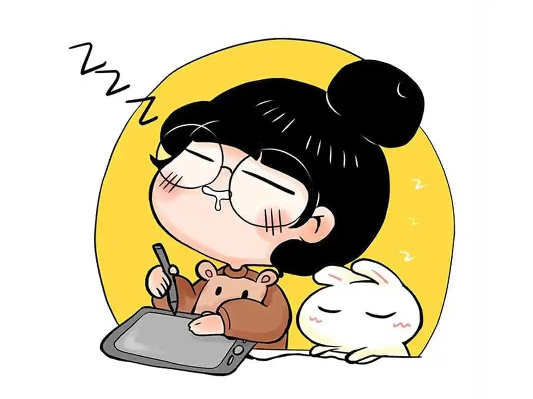 呆萌可爱女生卡通图片电脑桌面壁纸下载