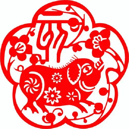 猪年猪剪纸
