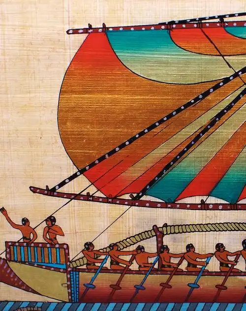 【埃及.开罗】草莎画太阳船(不含装裱)