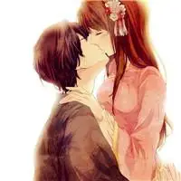 二次元唯美系情侣接吻头像,动漫头像图片