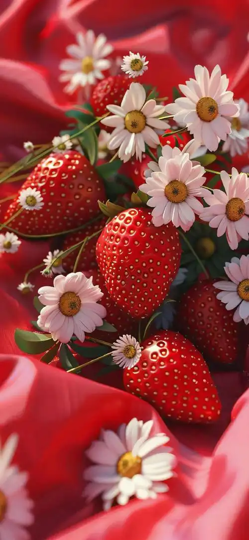 今日份甜美草莓壁纸#壁纸