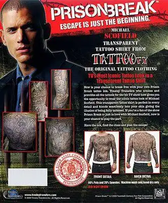 在美剧《越狱》大热的那几年里,米帅扮演的史高飞那一身彪悍的纹身,不