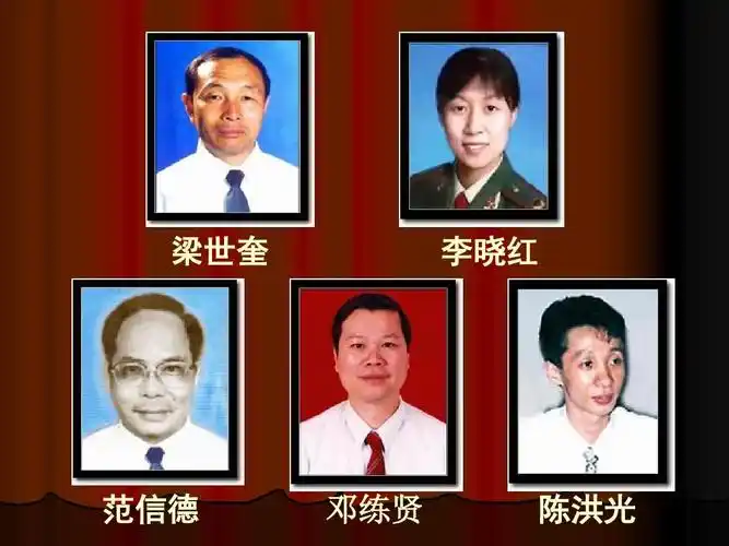 梁世奎 李晓红 范信德 邓练贤 陈洪光