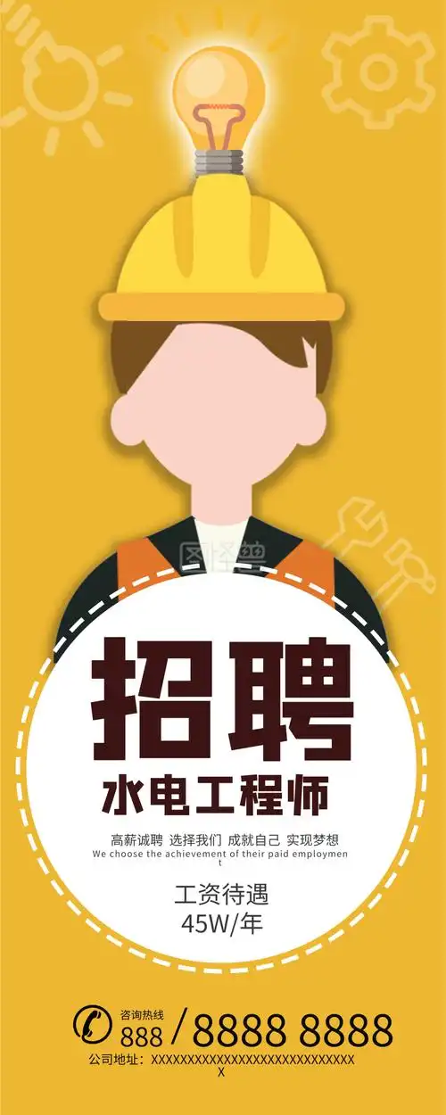 创意字体招聘展架