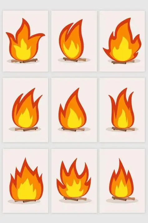 简笔画小火苗huo