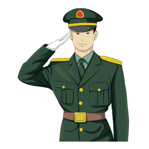 军人敬礼插画