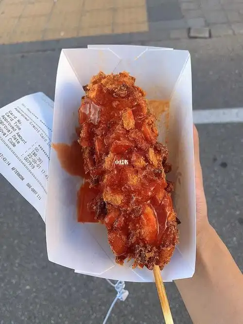 最近吃韩国热狗有点上瘾了