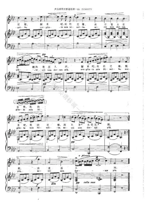 尼娜 钢琴伴奏谱