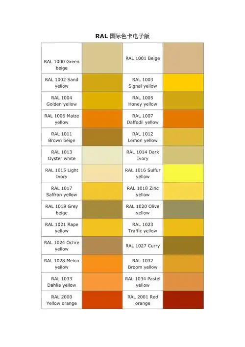 中国标准色卡2016版