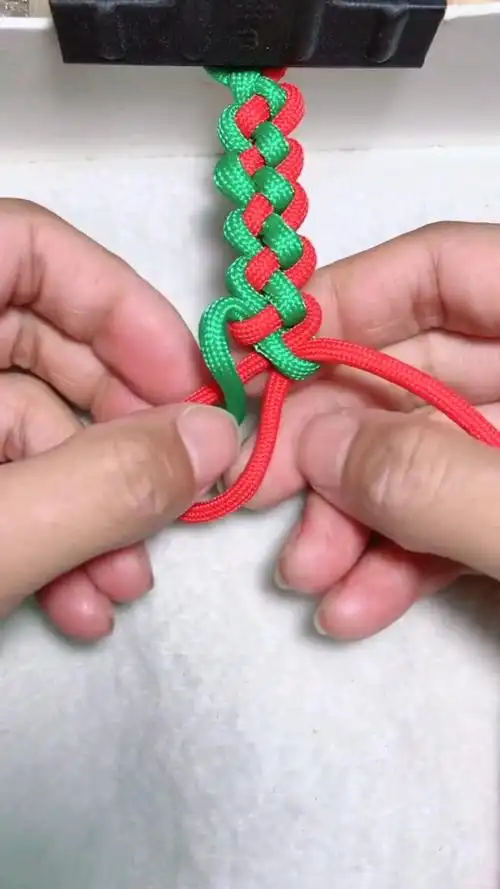 爱情锁双锁情人结编织过程