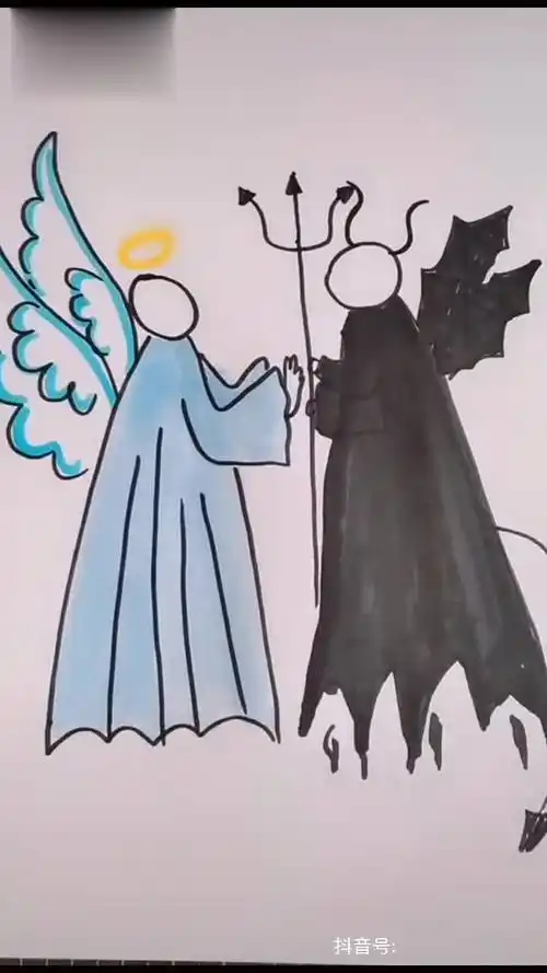 画画的日常 日常瞎画 手绘 不同样的天使和恶魔-教育视频-搜狐视频