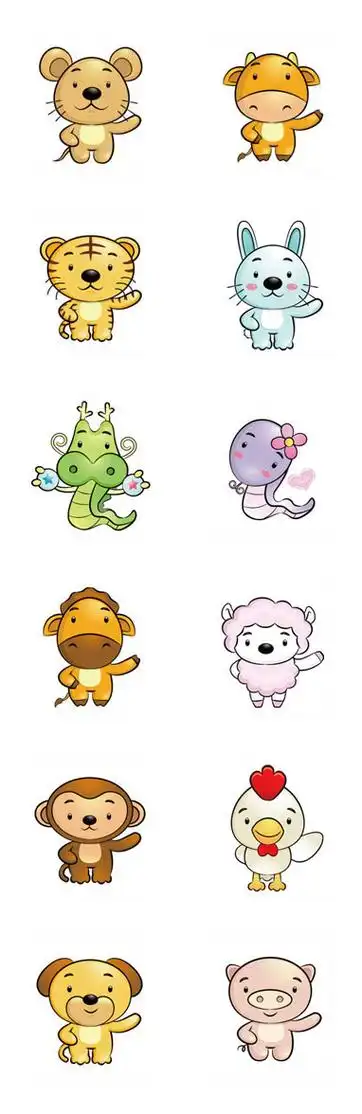 q版卡通12生肖图_生肖图库-查字典星座网