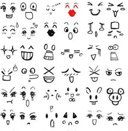 表情简笔画图片大全_简笔画好玩人物表情的画法